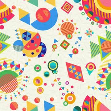 Seamless pattern geometry background colorful Stock Illustration