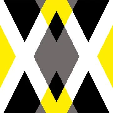 Seamless Pattern Geometry Rhombuses Black Yellow Gray Stock Illustration