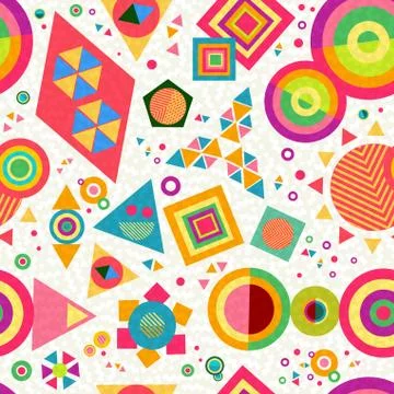 Seamless pattern geometry shape colorful abstract 스톡 일러스트