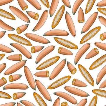 Seamless pattern with Georgia candy roaster squash Illustrazione stock