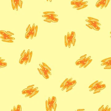 Seamless pattern geothermal lava puddle cartoon vector イラスト素材