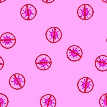 Seamless pattern germicide anti bacteria cartoon vector Stock Illustration