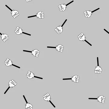 Seamless pattern gesture cartoon hand cartoon vector 스톡 일러스트