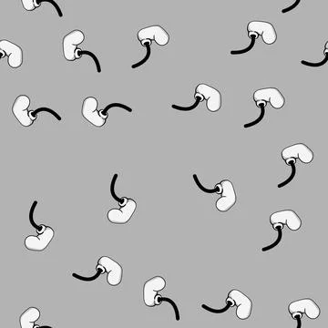 Seamless pattern gesture cartoon leg cartoon vector Stock Illustration