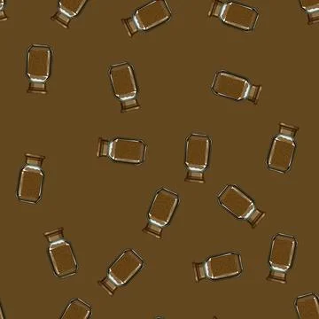 Seamless pattern get coffee soluble cartoon vector Stock Illustration