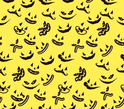 Seamless pattern with ghost faces Stock Illustration