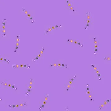 Seamless pattern ghostly halloween garland cartoon vector Stock Illustration