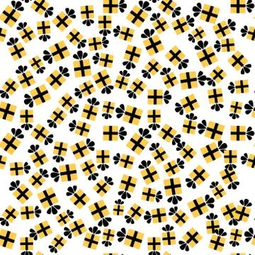 Seamless Pattern with Gift Box.  스톡 일러스트