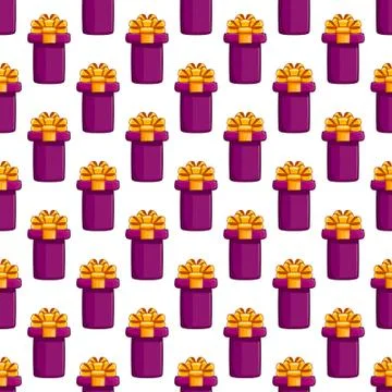 Seamless pattern with gift box Stock Illustration