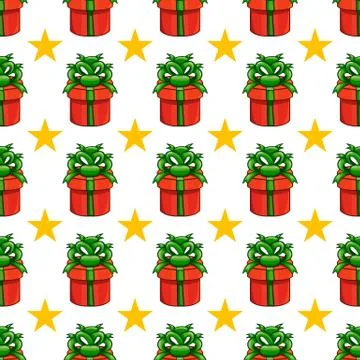 Seamless pattern with gift box Stock Illustration