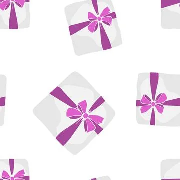 Seamless pattern gift box Illustrations. Simple cute style. Universal color.. Stock Illustration