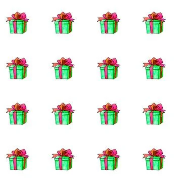 Seamless pattern with gift boxes. Festive backgrounds and textures. For greet Stock Illustration