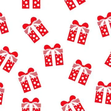 Seamless pattern with gift boxes 스톡 일러스트