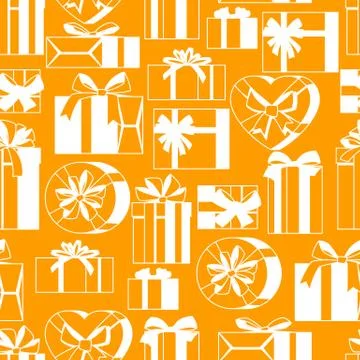 Seamless pattern with gift boxes. Stock Illustration