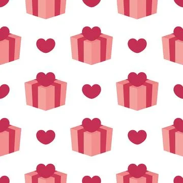 Seamless pattern of gift boxes Stock Illustration