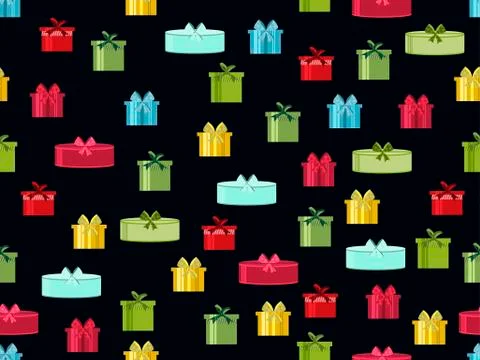 Seamless pattern with gift boxes. Seamless pattern with Christmas presents Illustrazione stock