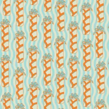 Seamless pattern with gift boxes in the stripes Stock Illustration