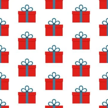Seamless pattern with gift boxes on white background Illustrazione stock