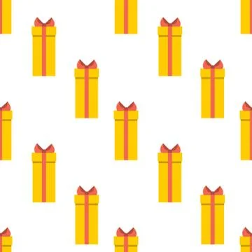 Seamless pattern with gift boxes on white background Illustrazione stock