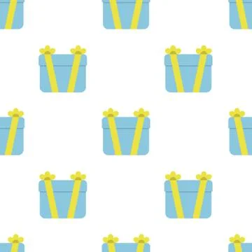 Seamless pattern with gift boxes on white background Illustrazione stock