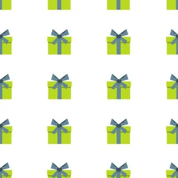 Seamless pattern with gift boxes on white background Illustrazione stock