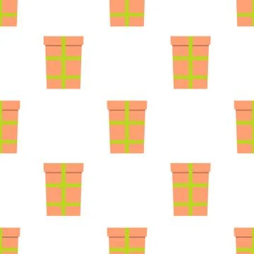 Seamless pattern with gift boxes on white background Stock Illustration