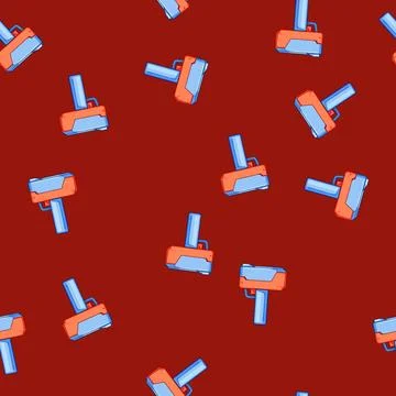 Seamless pattern gift bubble gun toy cartoon vector Stock Illustration