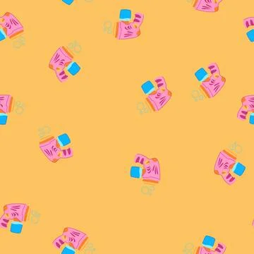 Seamless pattern gift bubble gun toy cartoon vector Stock Illustration
