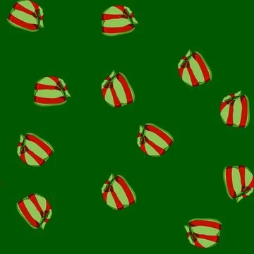 Seamless pattern gift elf santa hat cartoon vector イラスト素材