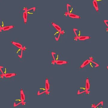 Seamless pattern gift glue gun cartoon vector Illustrazione stock
