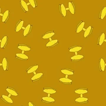 Seamless pattern gift gold bow cartoon vector Stock Illustration