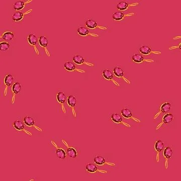 Seamless pattern gift jewelry luxury cartoon vector Stock Illustration