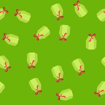 Seamless pattern gift paper bag cartoon vector Stock Illustration
