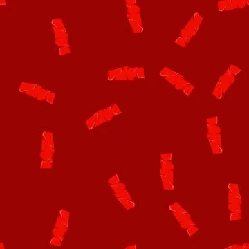 Seamless pattern gift red tape cartoon vector Illustrazione stock