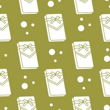Seamless pattern with gifts boxes. Stock Illustration