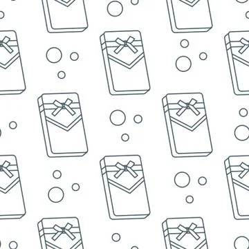 Seamless pattern with gifts boxes. Stock Illustration
