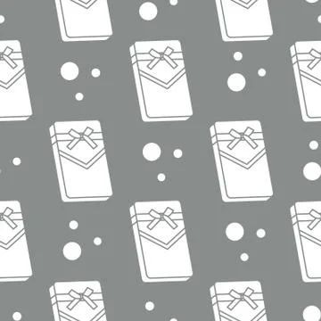Seamless pattern with gifts boxes. Stock Illustration