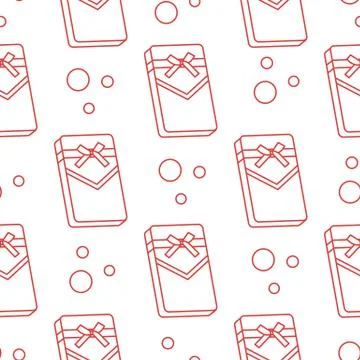 Seamless pattern with gifts boxes. Stock Illustration