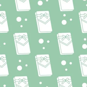 Seamless pattern with gifts boxes. Stock Illustration