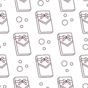 Seamless pattern with gifts boxes. Stock Illustration