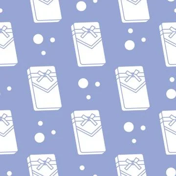 Seamless pattern with gifts boxes. Stock Illustration