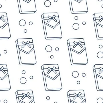 Seamless pattern with gifts boxes. Stock Illustration