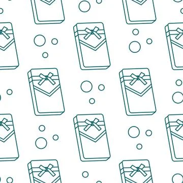 Seamless pattern with gifts boxes. Stock Illustration