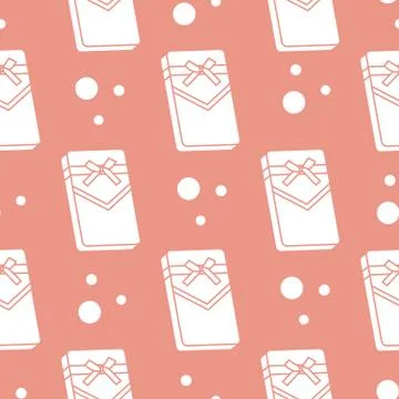 Seamless pattern with gifts boxes. Stock Illustration