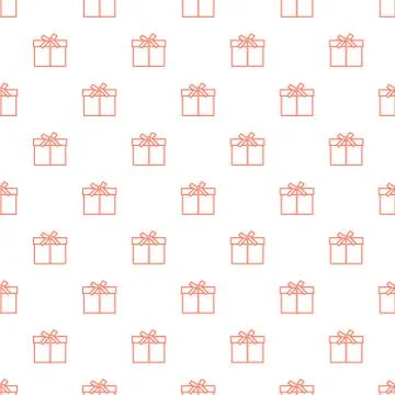 Seamless pattern with gifts boxes. Stock Illustration
