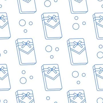 Seamless pattern with gifts boxes. Stock Illustration
