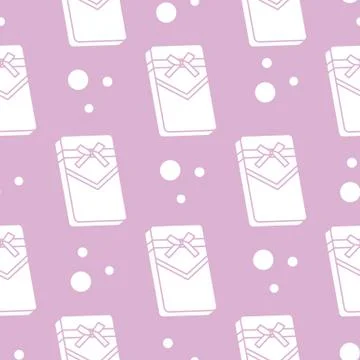 Seamless pattern with gifts boxes. Stock Illustration