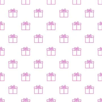 Seamless pattern with gifts boxes. Stock Illustration