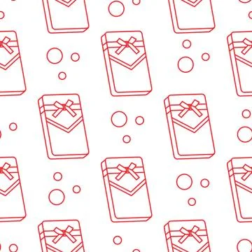 Seamless pattern with gifts boxes. Stock Illustration