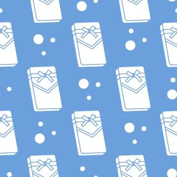 Seamless pattern with gifts boxes. Stock Illustration